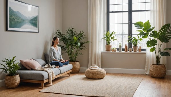 Transformez votre espace limité en sanctuaire apaisant : créez un coin méditation pour pratiquer la pleine conscience.